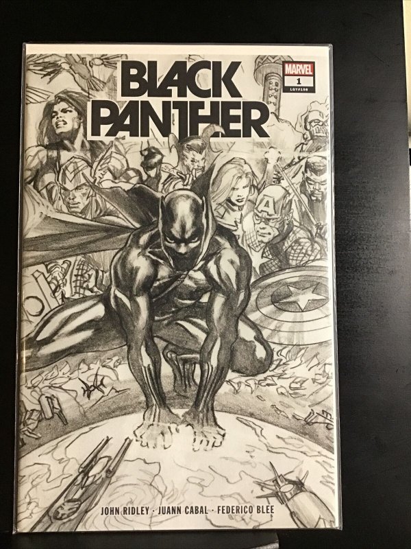 Black Panther 1 Alex Ross 2nd Printing Sketch Variant Cover 2022 Comic Book