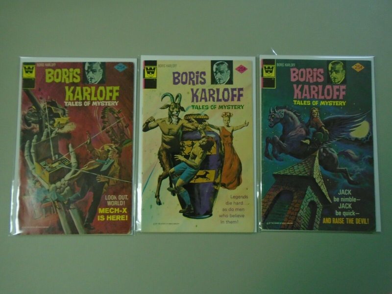Boris Karloff Tales issues #59,63,66 4.0 VG (1975-76 Whitman)
