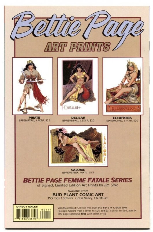 Bettie Page Spicy Adventure 1997- Dark Horse- Jim Silke NM
