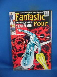 FANTASTIC FOUR 72 F+  KIRBY MARVEL 1968 SILVER SURFER