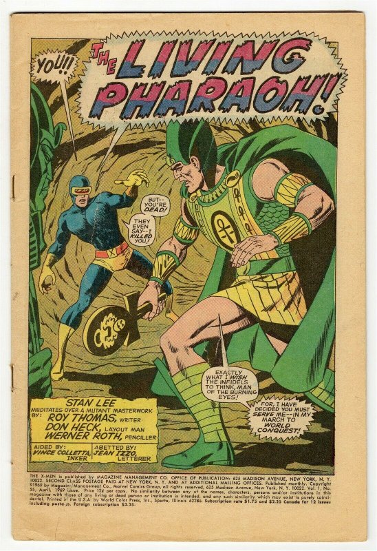 X-Men #55 ORIGINAL Vintage 1969 Marvel Comics Origin of Angel