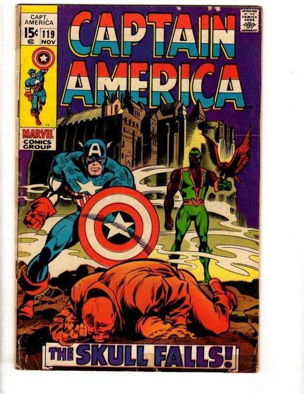 Captain America # 119 VG Marvel Comic Book Avengers Hulk Thor Red Skull RH1