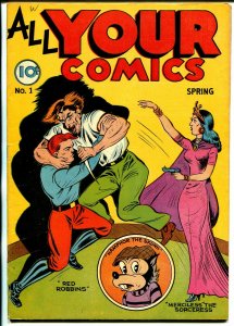 All Your Comics #1 1946-Fox-1st issue-Red Robbins-Merciless the Sorceress-VF