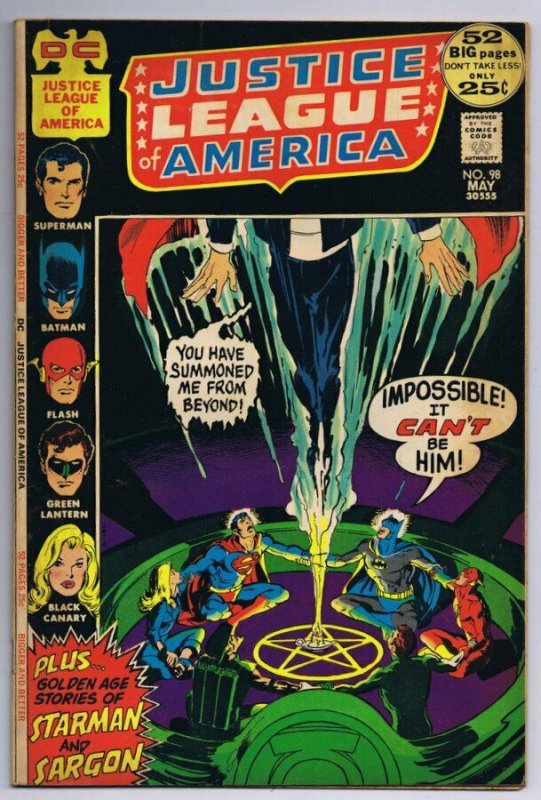 Justice League of America #98 ORIGINAL Vintage 1972 DC Comics Origin of JLA