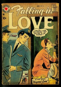 Falling in Love #12 1957- DC Romance - Airline Pilot cover- G