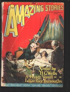 Amazing Stories  4/1927-'Land That Time Forgot Part 3 by ERB-H.G. Wells-Edga...