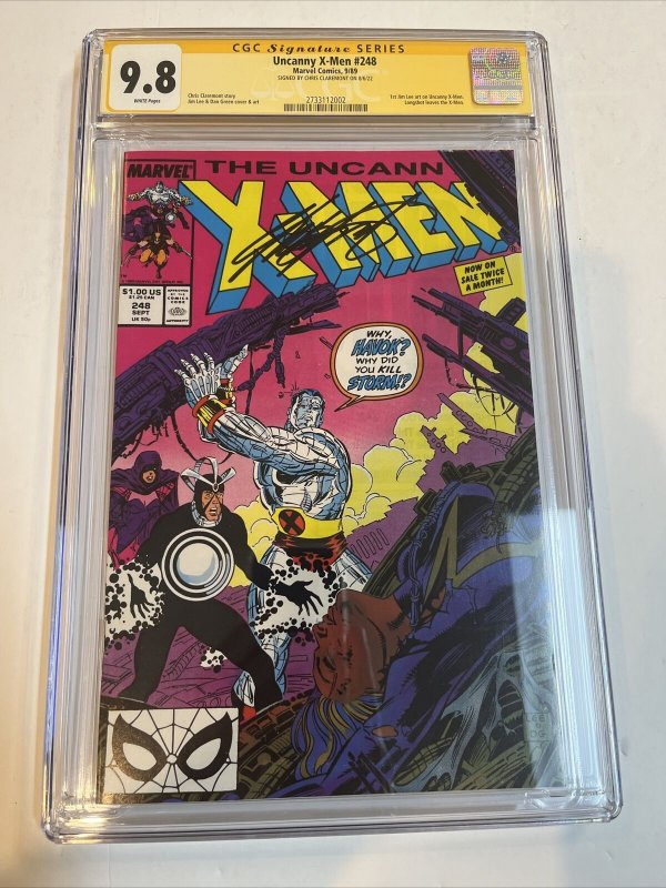 Uncanny X-Men (1989) # 248 (CGC SS WP 9.8) Signed Chris Claremont