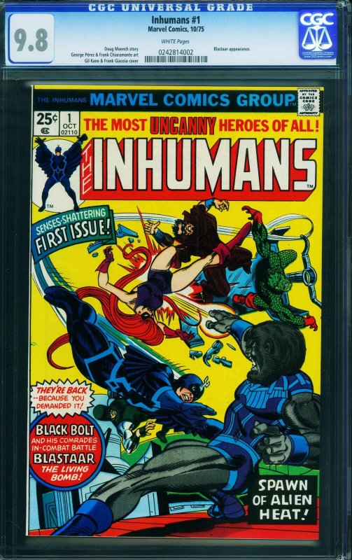 Inhumans #1 CGC 9.8 wp Black Bolt movie coming Marvel 0242814002