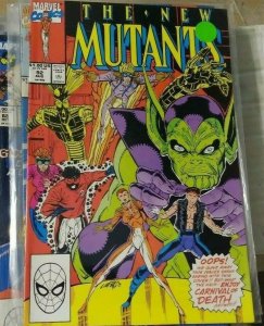 NEW MUTANTS  # 92 1990 marvel   carnival of death skrulls rob liefeld WARLOCK