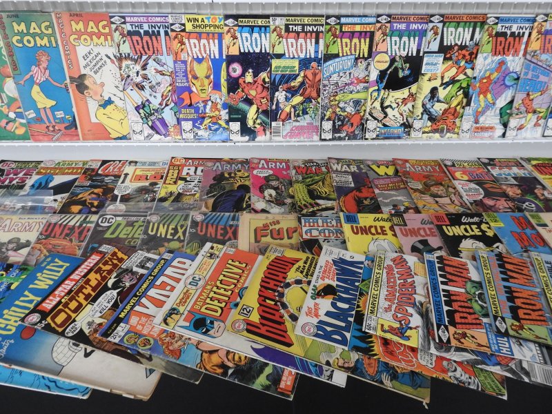 Huge Lot 170+ Silver/Bronze Comics W/ Daredevil, Iron Man, Thor, +More! See Desc
