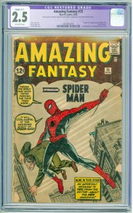 Amazing Fantasy #15 (1962) CGC Restored 2.5 See desc