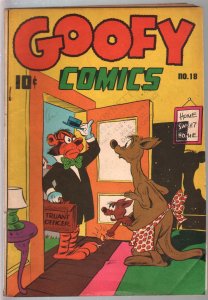 Goofy #9 1945-Nedor-crazy funny animals-violent stories-prank cover-VG