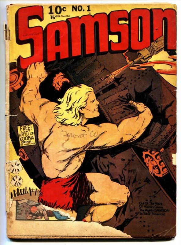 Samson #1 Fox 1940 Rare Golden-Age First Issue-Powell art-Comic Book