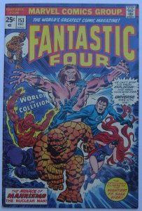 Fantastic Four #153 (Dec 1974, Marvel), VG (4.0), Thundra & Mahkizmo appearances