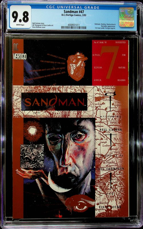 The Sandman #47 (1993) - CGC 9.8 Cert#4008931011