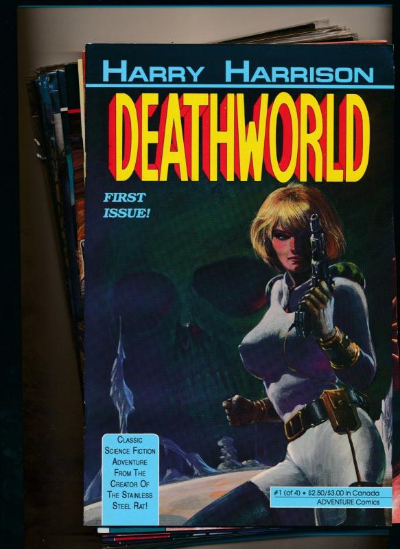 LOT OF 11! Harry Harrison DEATHWORLD includes 1st issue VF+ (PF51) 