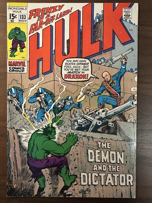 The Incredible Hulk #133 FN Herb Trimpe Cover (Marvel 1970)