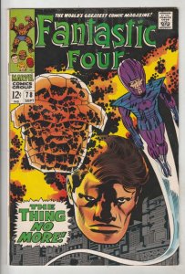 Fantastic Four #78 (Sep-68) FN/VF+ High-Grade Fantastic Four, Mr. Fantastic (...