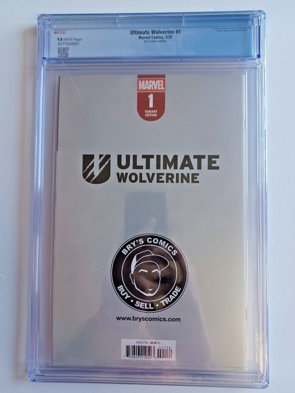 Ultimate Wolverine #1 - Brys Comic Edition Variant - 2025 - CGC 9.8