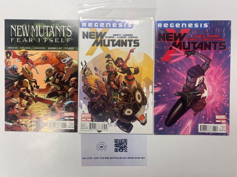3 New Mutants Marvel Comics #32 33 34 X-Men Magik 72 KM2