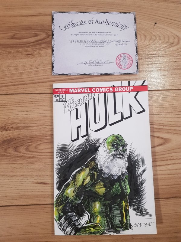 ​Incredible Hulk #181 Blank Variant cover art