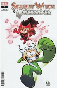 Scarlet Witch And Quicksilver #1A VF/NM ; Marvel | Skottie Young Variant