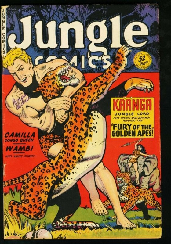 JUNGLE COMICS #119 FICTION HOUSE-KAANGA-1949-SPICY VG