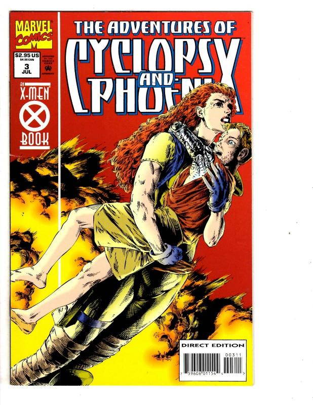 4 The Adventures of Cyclops and Phoenix Marvel Comic Books # 1 2 3 4 X-Men CB4