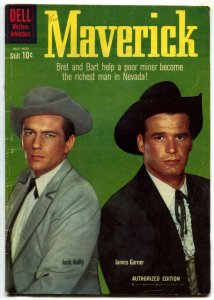 Maverick #11 1960- Dell TV Western- James Garner- Jack Kelly VG