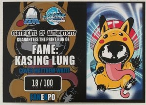 Fame: Kasing Lung#1  Dallas Fan Expo PIKACHU BASIC/VENOMIZED VARIANT SET W/COA.
