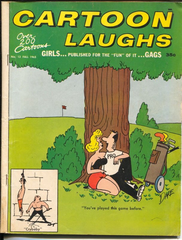 Cartoon Laughs-Fall 1965-golf-jokes-Cheesecake oix-Tupper-deCarlo-Trogdon-G/VG