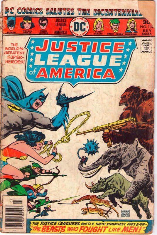 Justice League Of America #132 - Beasts Who Fought Like Men - 1976 (3.0) WH