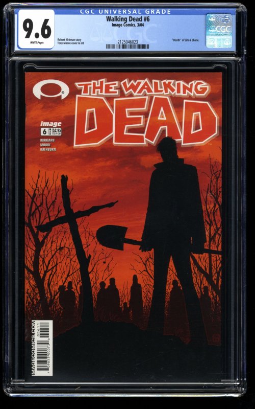 Walking Dead #6 CGC NM+ 9.6 White Pages