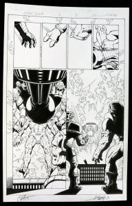 Savage Hulk (Hulk Vs. Thanos) #8 p.4 - Ray Gun - 2014 Signed art by Jim Starlin