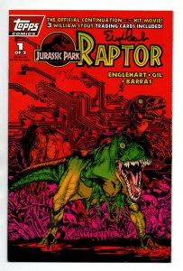 Jurassic Park: Raptors #1 signed Steven Englehart w/COA 154/5000 - Topps - NM