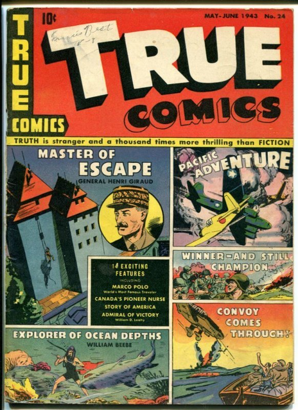 TRUE COMICS #24-WORLD WAR II-MARCO POLO STORY VG/FN