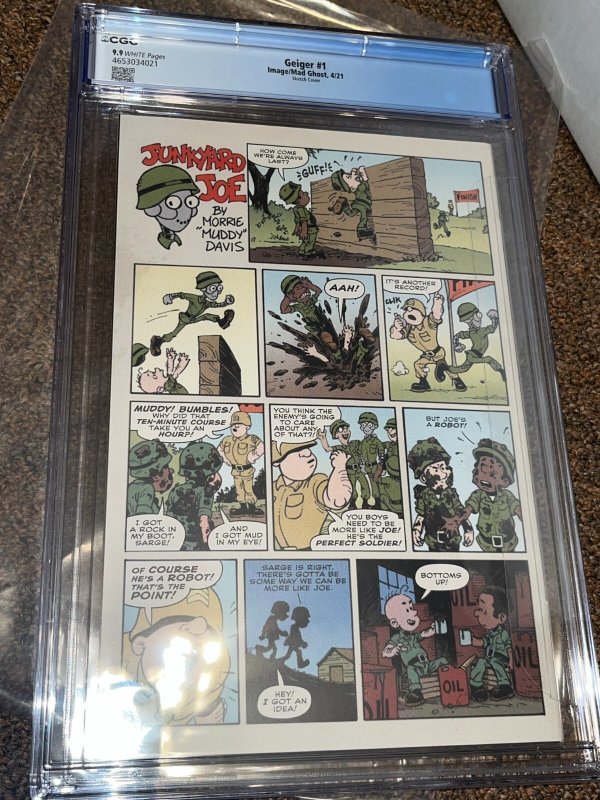 Geiger 1, Thank You, One Per Store, Sketch Variant Cover, CGC Graded 9.9, NT 9.8