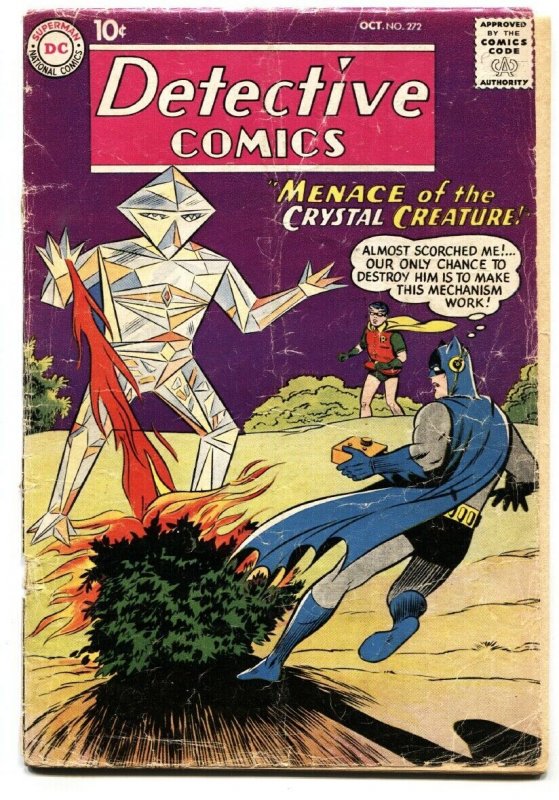 DETECTIVE COMICS #272 1959 BATMAN ROBIN DC CRYSTAL CREATURE-G