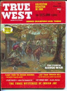 True West 8/1971-range wars-violence-pulp thrills-VG