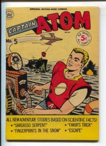 Captain Atom #5 1951-Rare sci-fi hero series-52 pages & cover price was 5 cen...