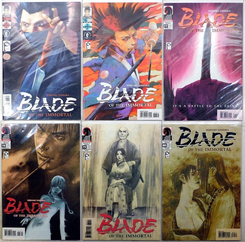 Blade Immortal Lot 6 #65, 76, 77, 78, 79, 80 2002 Dark Horse 1st Print Comics