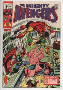 AVENGERS #66, FN+ Iron Man, Thor, Vision, Ultron Adamantium, 1963 1969