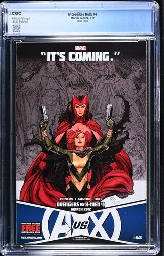 Incredible Hulk #4 CGC 9.8-2012-VARIANT COVER-Venom 4632793003