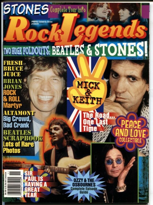 Rock Legends #1 2002-LFB-1st issue-Stones-Beatles-Altamont-pix-info-FN