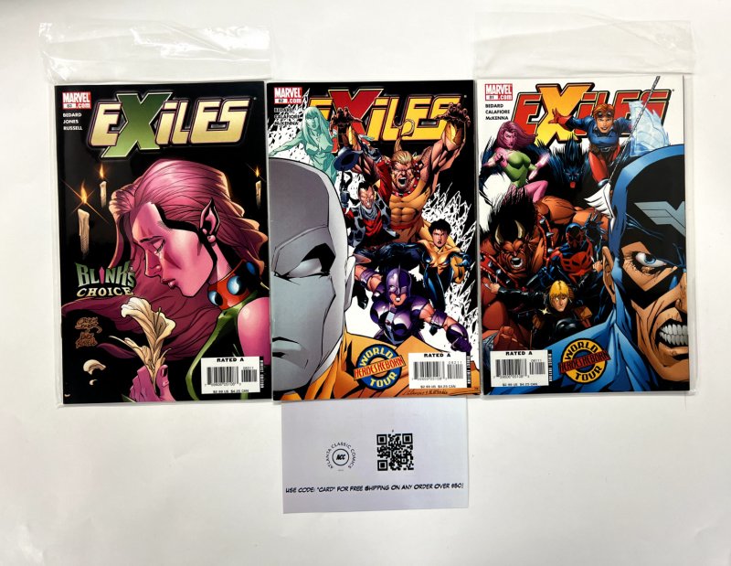 3 Exiles Marvel Comic Books # 81 82 83 Avengers Defenders Spiderman Thor 69 JS15