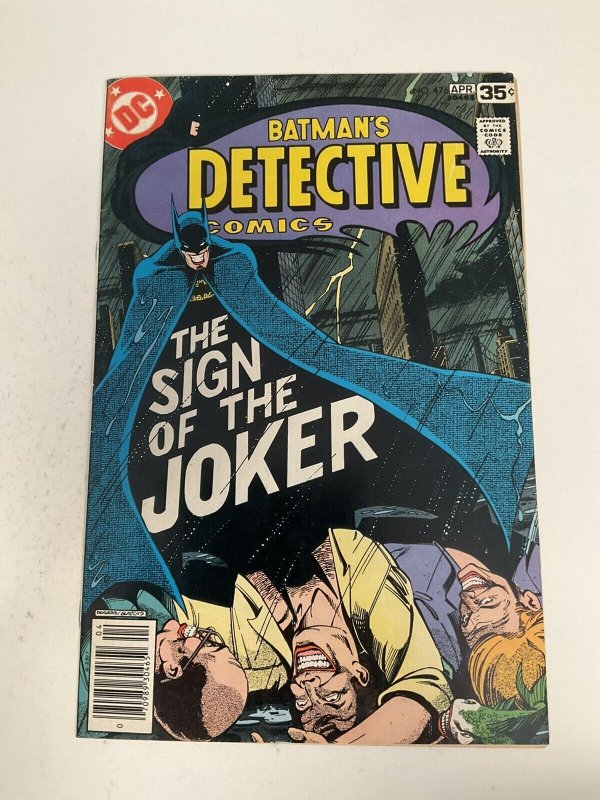 Detective Comics 476 Very Fine Vf 8.0 1st Joker Fish Dc Comics