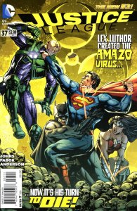 Justice League (2nd Series) #37 VF/NM ; DC | New 52 Geoff Johns Amazon Virus