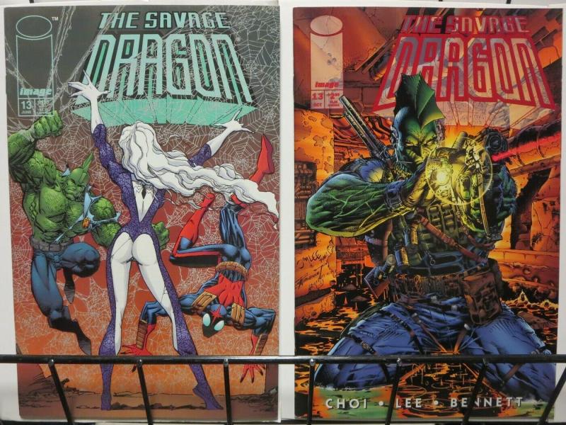 SAVAGE DRAGON (1993 IMAGE) 13  both LARSEN & J.Lee cvrs