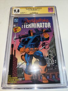 Deathstroke The Terminator (1991) # 1 ( CGC 9.8 SS WP) Signed Marv Wolfman
