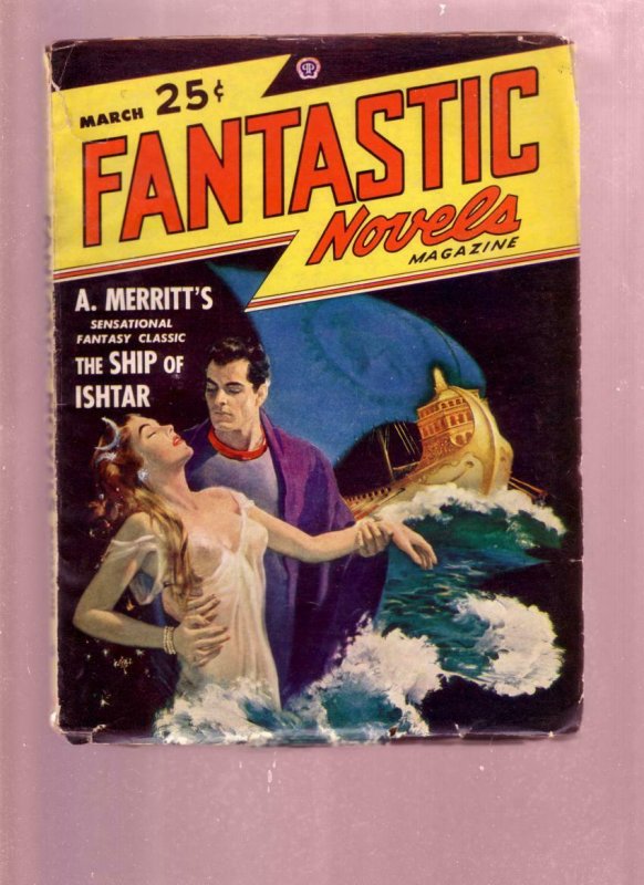 FANTASTIC NOVELS MAR 1948-PRETTY GIRL COVER ART----PULP VG+